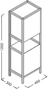 Шкаф-пенал напольный Isvea Ferro 40 чёрный глянец 29MR3104041I Шкаф-пенал напольный Isvea Ferro 40 чёрный глянец 29MR3104041I, 2