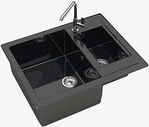 Мойка кухонная Marrbaxx Санди 60.5 черный Z19Q4