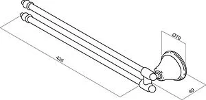 Полотенцедержатель Am.Pm 5 O Clock хром A2532600 Полотенцедержатель Am.Pm 5 O Clock хром A2532600, 2