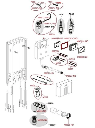 Инсталляция для подвесного унитаза AlcaPlast Solomodul AM116/1120