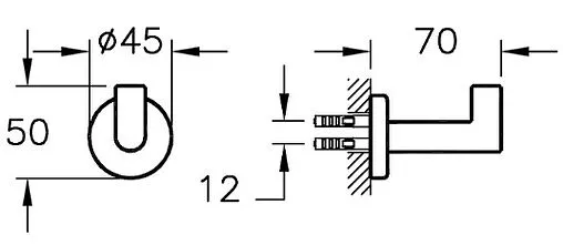 Крючок VitrA Minimax S хром A44787