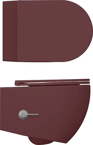 Унитаз подвесной безободковый с функцией биде и встроенным смесителем ISVEA Infinity бордовый 10NFS1005I-2R