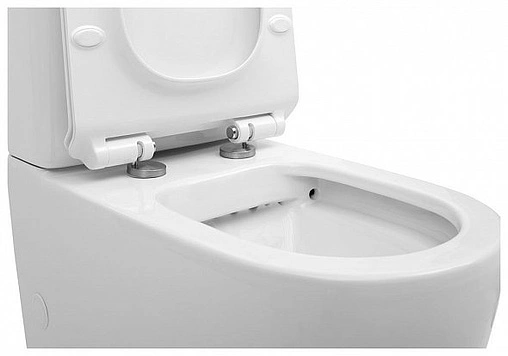 Унитаз-компакт безободковый Aquanet Cetus Rimless белый CETUS-C1+CETUS-C2