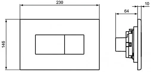 Клавиша смыва для унитаза Ideal Standard Solea P2 R0110AC белый глянцевый
