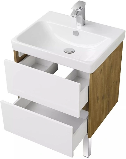 Тумба-умывальник Aquaton Сканди 70 белый/дуб рустикальный 1A2518K0SDZ90