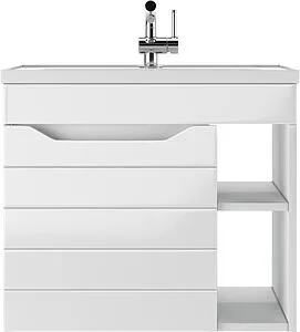 Тумба-умывальник подвесная Айсберг Агата 60 белый DA6701T+4670142930501, 3