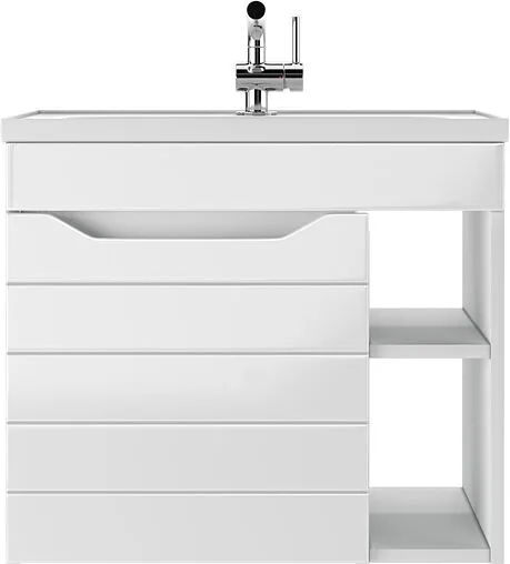 Тумба-умывальник подвесной Айсберг Агата 60 белый DA6701T+4670142930501