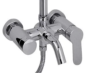 Душевая система со смесителем для ванны Timo Polo хром/белый SX-1100 white Душевая система со смесителем для ванны Timo Polo хром/белый SX-1100 white, 5