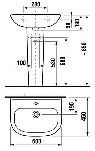 Раковина Jika Olymp 60 белый 8106130001049, 2