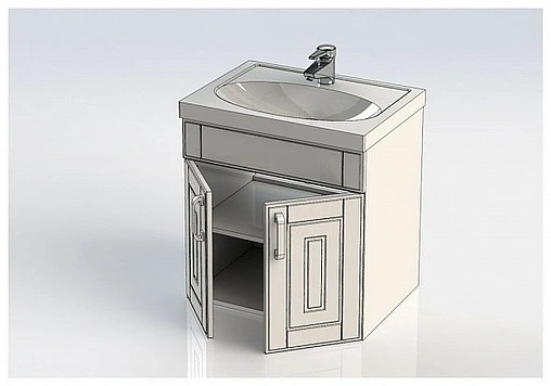 Тумба под умывальник Aquanet Рондо 60 белый 00189156