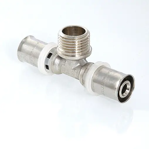 Тройник пресс переходной 32мм x 1"н x 32мм Valtec VTm.233.N.320632 Тройник пресс переходной 32мм x 1"н x 32мм Valtec VTm.233.N.320632