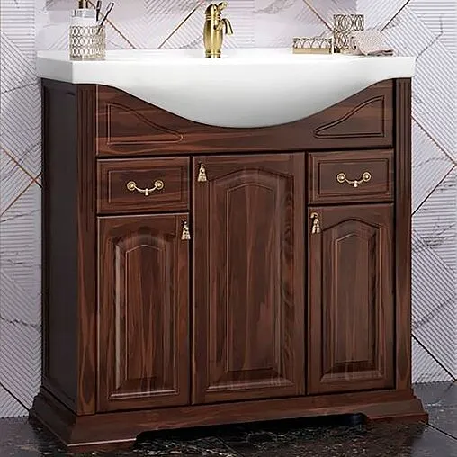 Тумба под умывальник напольный Opadiris Риспекто 85 орех антикварный 00-00006705