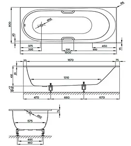 Ванна стальная Bette Comodo 180х80 anti-slip чёрный матовый 1251-035 AR, 2