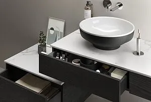 Тумба под умывальник подвесная VitrA Origin 120 L чёрный дуб 65679 Тумба под умывальник подвесная VitrA Origin 120 L чёрный дуб 65679, 4