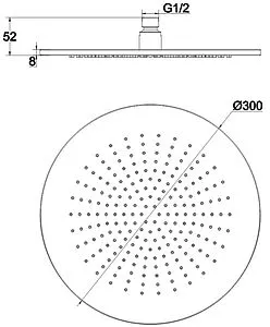 Лейка верхнего душа WHITECROSS Y gold золото Y1300GL Лейка верхнего душа WHITECROSS Y gold золото Y1300GL, 2