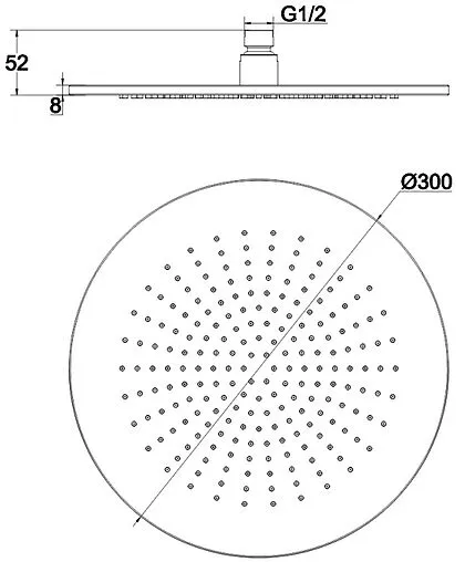 Лейка верхнего душа WHITECROSS Y gold золото Y1300GL Лейка верхнего душа WHITECROSS Y gold золото Y1300GL