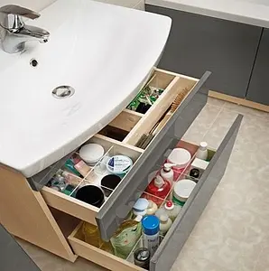 Тумба-умывальник Cersanit Smart 60 серый/ясень B-SU-SMA-CO60/Gr+, 3