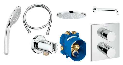 Душевая система с термостатом для душа Grohe Grohtherm 3000 Cosmopolitan хром 34408000