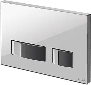 Клавиша смыва для унитаза Cersanit Movi 60188 кнопки/хром глянцевый, панель/стекло белый, 3