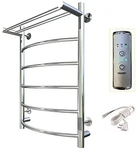 Полотенцесушитель электрический лесенка Тругор Пэк сп 5 П 80х40 32 мм полированная сталь Полотенцесушитель электрический лесенка Тругор Пэк сп 5 П 80х40 32 мм полированная сталь, 3