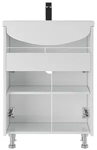 Тумба-умывальник напольная Айсберг Лилия 60 белый DA2003T+4620008192772, 5