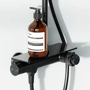 Душевая система с термостатом для душа Damixa Jupiter чёрный матовый 977750300, 5