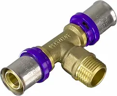 Тройник пресс переходной 20мм x ¾"н x 20мм TIM F-T2003M Тройник пресс переходной 20мм x ¾"н x 20мм TIM F-T2003M