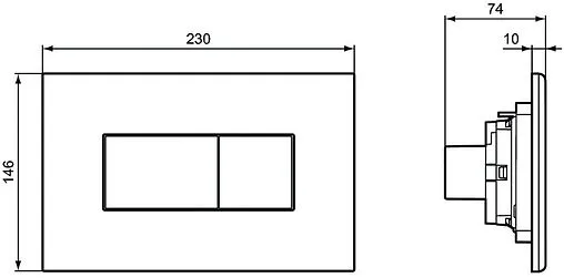 Клавиша смыва для унитаза Ideal Standard Solea P2 R0110AA хром глянцевый