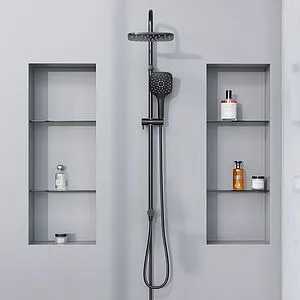 Душевая система без смесителя Damixa Eclipse чёрный матовый 931000300, 4