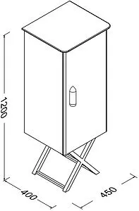 Шкаф-пенал напольный Isvea Bei 45 белый/дуб 21BE3265036I Шкаф-пенал напольный Isvea Bei 45 белый/дуб 21BE3265036I, 2
