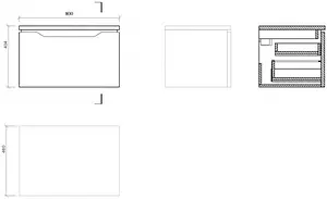 Тумба-умывальник подвесная Cersanit Street Fusion 80 белый B-SU-SFU80-CAS+ Тумба-умывальник подвесная Cersanit Street Fusion 80 белый B-SU-SFU80-CAS+, 2