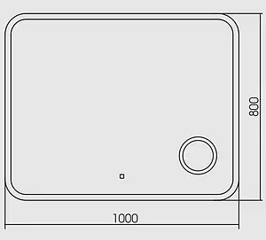 Зеркало с подсветкой Aquanika Cosmo 100 с линзой AQC10080RU130 Зеркало с подсветкой Aquanika Cosmo 100 с линзой AQC10080RU130, 2