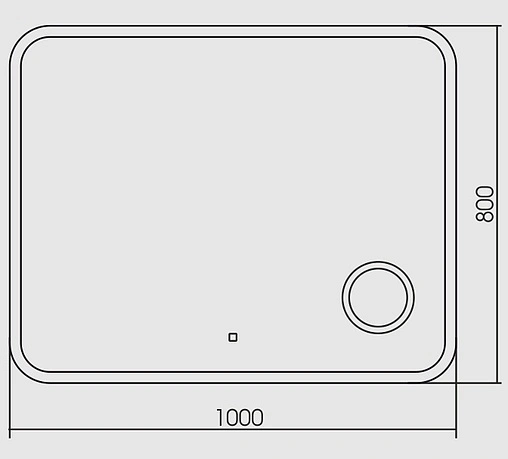 Зеркало с подсветкой Aquanika Cosmo 100 с линзой AQC10080RU130