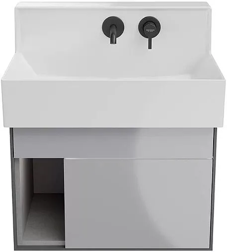 Тумба-умывальник подвесная Kerama Marazzi Logica M 65 серый LO.M.65\GRAY+LO.M.wb.65