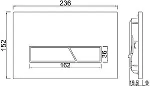 Клавиша смыва для унитаза Jaquar Fusion JCP-GLD-292415 чистое золото Клавиша смыва для унитаза Jaquar Fusion JCP-GLD-292415 чистое золото, 2