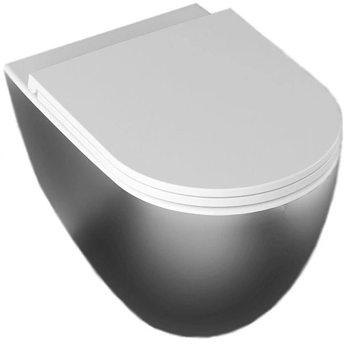 Унитаз подвесной безободковый ISVEA Infinity платина/белый 10NF02001SV-6F