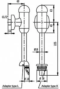 Кран для писсуара нажимной Ideal Standard хром глянцевый B6928AA, 2