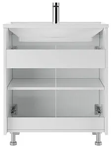 Тумба-умывальник напольный Айсберг Норма 70 белый DA1657T+4620008197746, 5