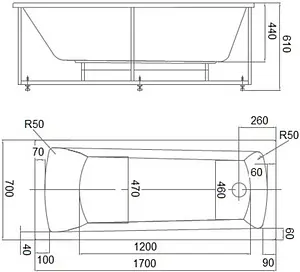 Ванна акриловая Aquatek Либра New 170x70 R с фронтальной панелью, с каркасом (разборный) LIB170N-0000014 Ванна акриловая Aquatek Либра New 170x70 R с фронтальной панелью, с каркасом (разборный) LIB170N-0000014, 2