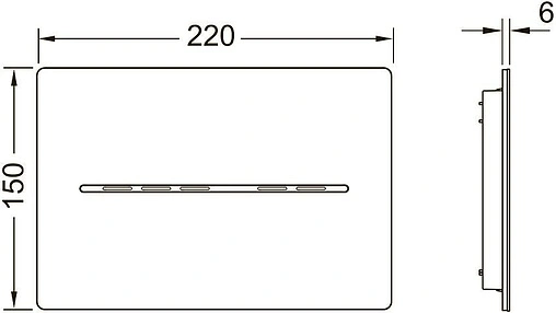 Клавиша смыва для унитаза 6 В TECEsolid 9240465 черный матовый