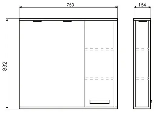Шкаф-зеркало Comforty Тулуза 75 белый 00004136264CF