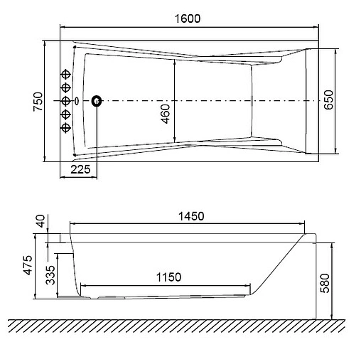 Ванна акриловая Excellent Palace 160x75 WAEX.PAL16WH