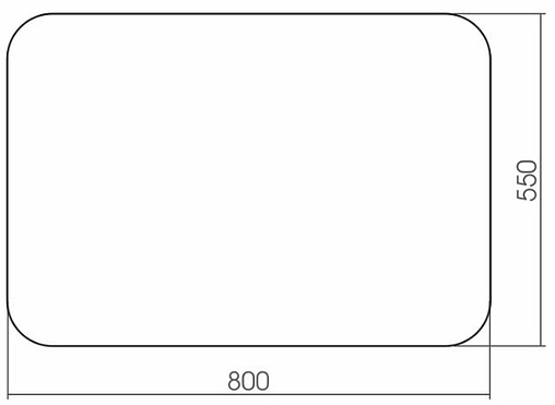 Зеркало с подсветкой Aquanika Basic 80 AQB5580RU44