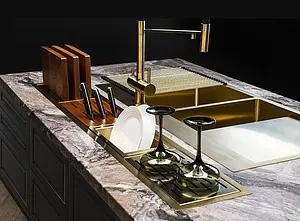 Мойка кухонная Omoikiri Akisame 100-2-LG-R светлое золото 4973090 Мойка кухонная Omoikiri Akisame 100-2-LG-R светлое золото 4973090, 4