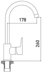 Смеситель для кухни Gross Aqua Space хром 3118288C-B02 Смеситель для кухни Gross Aqua Space хром 3118288C-B02, 2