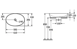 Раковина Villeroy&Boch Artis 61 белый 41986101, 2