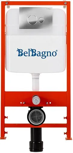 Комплект 5 в 1 BelBagno Uno Tornado BB5177CH-TOR/SC/BB026/BB081CR с кнопкой хром глянцевый