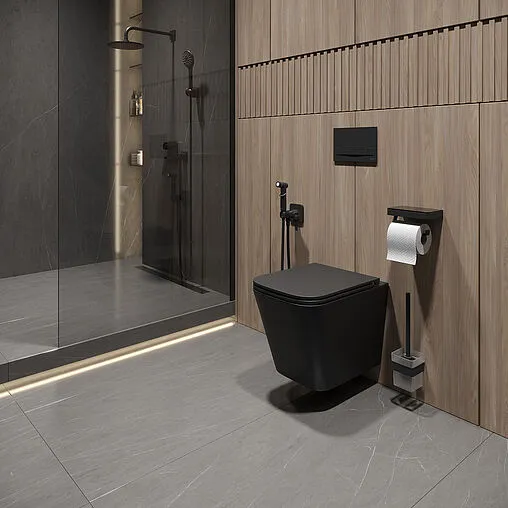 Унитаз подвесной безободковый Lemark Florex Торнадо 3.0 черный матовый 9612002