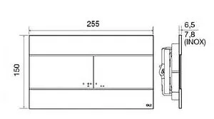 Клавиша смыва для унитаза OLI Slim Oliveira 659055 черный матовый, 2