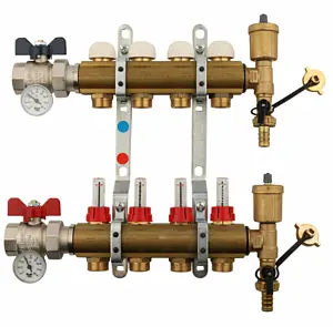 Группа коллекторная с расходомерами 4 отвода 1&quot;в/в x ¾&quot;ек Tiemme 3870005, 1